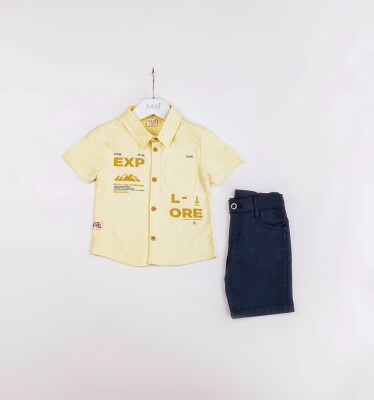 Wholesale Boys 2-Pieces Shirt and Short Set 2-5Y Sani 1068-2381 - 2