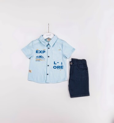 Wholesale Boys 2-Pieces Shirt and Short Set 2-5Y Sani 1068-2381 - Sani
