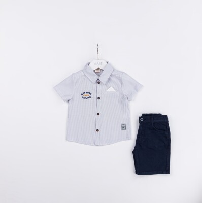 Wholesale Boys 2-Pieces Shirt and Short Set 2-5Y Sani 1068-2383 - Sani (1)