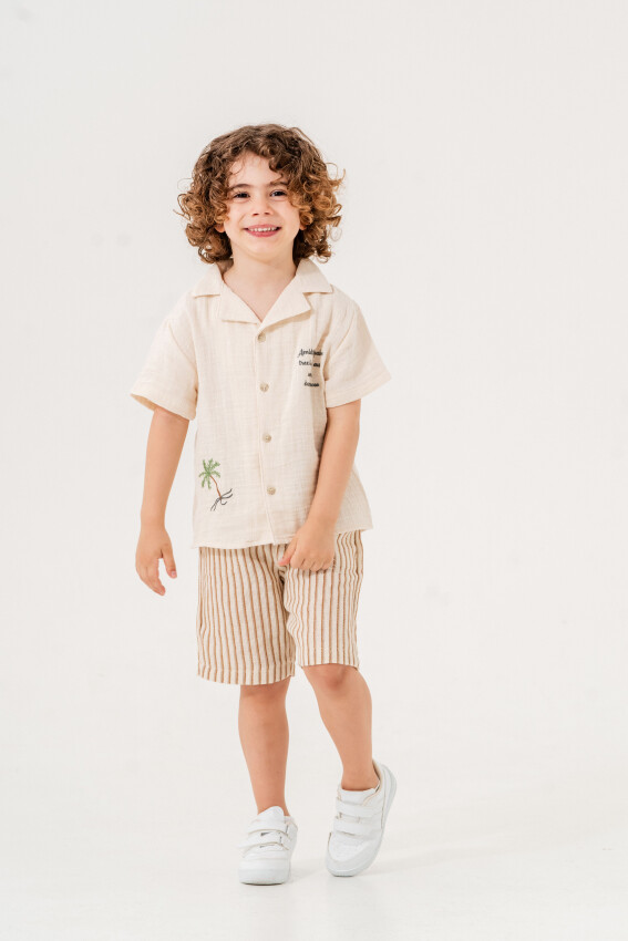 Wholesale Boys 2-Pieces Shirt and Short Set 2-5Y Tuffy 1099-1461 - 1