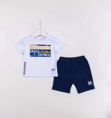 Wholesale Boys 2-Pieces T-shirt and Short Set 1-4Y Sani 1068-1210 - Sani
