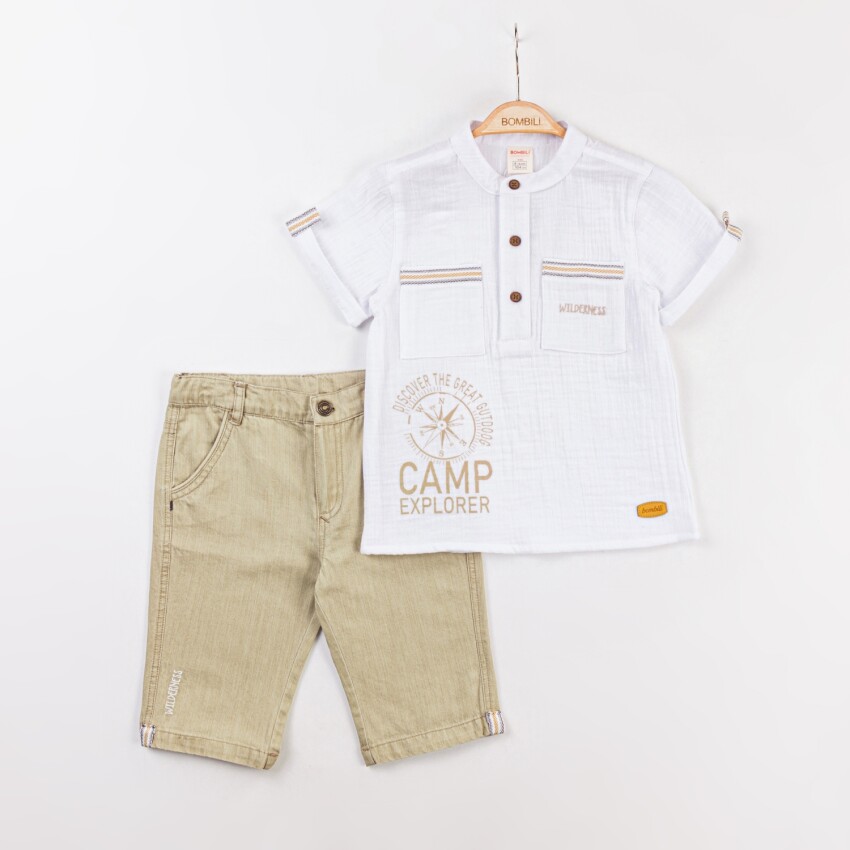 Wholesale Boys 2-Pieces T-shirt and Short Set 2-5Y Bombili 1004-6780 - 1