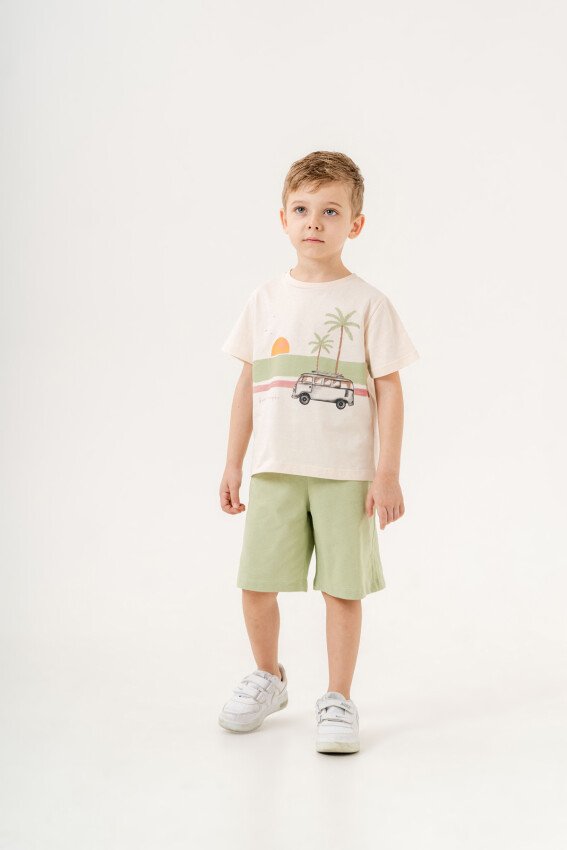 Wholesale Boys 2-Pieces T-shirt and Short Set 2-5Y Piop 2055-PE24-0125 - 1