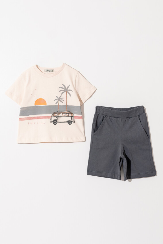 Wholesale Boys 2-Pieces T-shirt and Short Set 2-5Y Piop 2055-PE24-0125 - 3