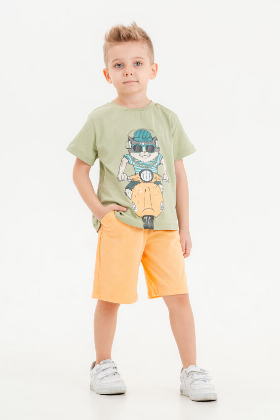 Wholesale Boys 2-Pieces T-shirt and Short Set 2-5Y Piop 2055-PE24-0136 - 2