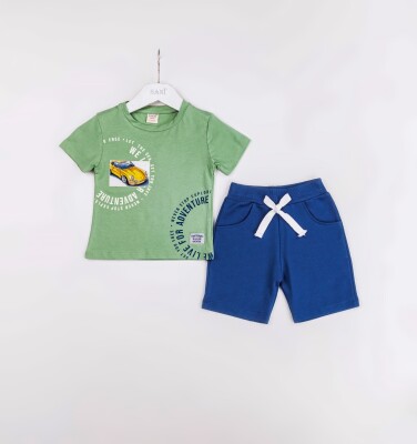 Wholesale Boys 2-Pieces T-shirt and Short Set 2-5Y Sani 1068-1212 Зелёный 
