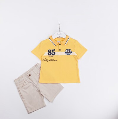 Wholesale Boys 2-Pieces T-shirt and Short Set 2-5Y Sani 1068-2336 - 2