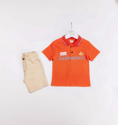 Wholesale Boys 2-Pieces T-shirt and Short Set 2-5Y Sani 1068-2373 - Sani