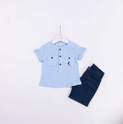 Wholesale Boys 2-Pieces T-shirt and Short Set 2-5Y Sani 1068-2377 - Sani (1)