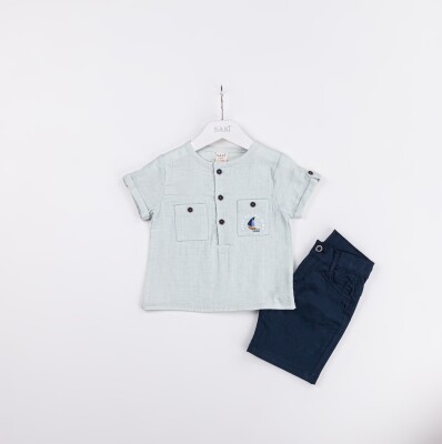 Wholesale Boys 2-Pieces T-shirt and Short Set 2-5Y Sani 1068-2377 - Sani