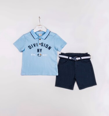 Wholesale Boys 2-Pieces T-shirt and Short Set 2-5Y Sani 1068-2380 - 4