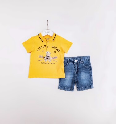 Wholesale Boys 2-Pieces T-shirt and Short Set 2-5Y Sani 1068-9930 - Sani (1)