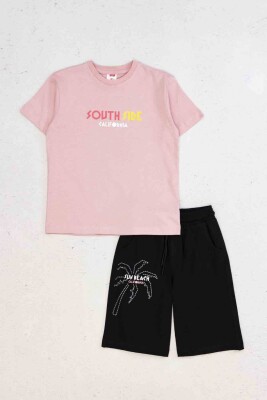Wholesale Boys 2-Pieces T-shirt and Short Set 4-9Y DMB Boys&Girls 1081-7567 Pink