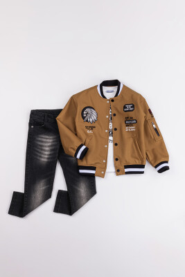 Wholesale Boys 3-Piece Jacket, Body and Denim Pants Set 2-5Y Gold Class 1010-2520 - Gold Class (1)