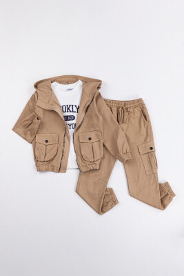 Wholesale Boys 3-Piece Jacket, Body and Pants Set 2-5Y Gold Class 1010-2516 - 3