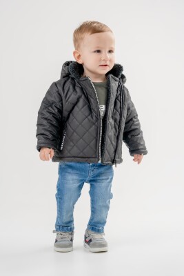 Wholesale Boys' 3-Piece Jacket Sweat and Jeans Trousers Set 6-24M Bubbly 2035-2054 Khaki