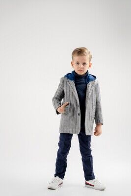 Wholesale Boys 3-Piece Jacket Sweater and Pants Set 8-12Y Lemon 1015-9945 - 1