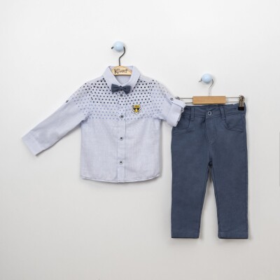 Wholesale Boys 3-Piece Shirt Pants and Bowtie 2-5Y Kumru Bebe 1075-3936 - Kumru Bebe (1)