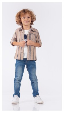 Wholesale Boys 3-Piece Shirt Pants And T-Shirt Set 5-8Y Lemon 1015-9871 - 1