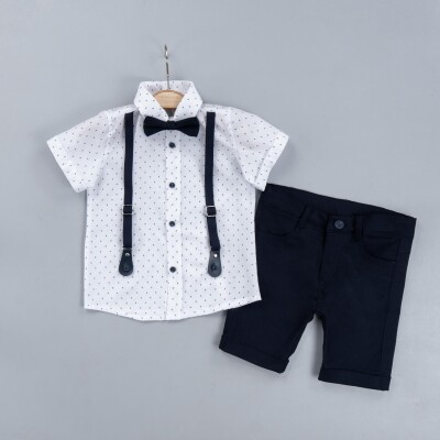 Wholesale Boys 3-Piece Shirt Set with Shorts and Bowtie 2-5Y Gold Class 1010-2327 - Gold Class (1)