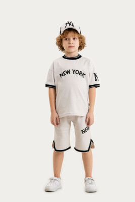 Wholesale Boys 3-Piece T-Shirt, Hat and Shorts Set 2-5Y Gold Class 1010-2602 - 3