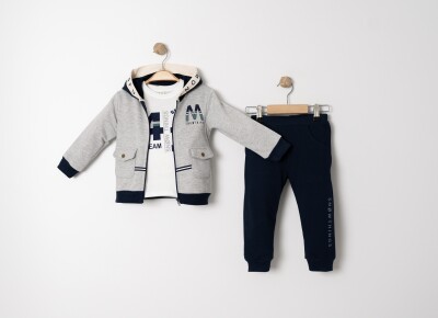 Wholesale Boys 3-Piece Tracksuit Set 1-4Y Sani 1068-20025 - Sani (1)