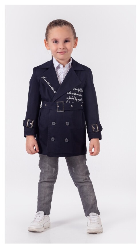 Wholesale Boys 3-Piece Trench Coat Shirt and Pants Set 1-4Y Lemon 1015-9920 - 2