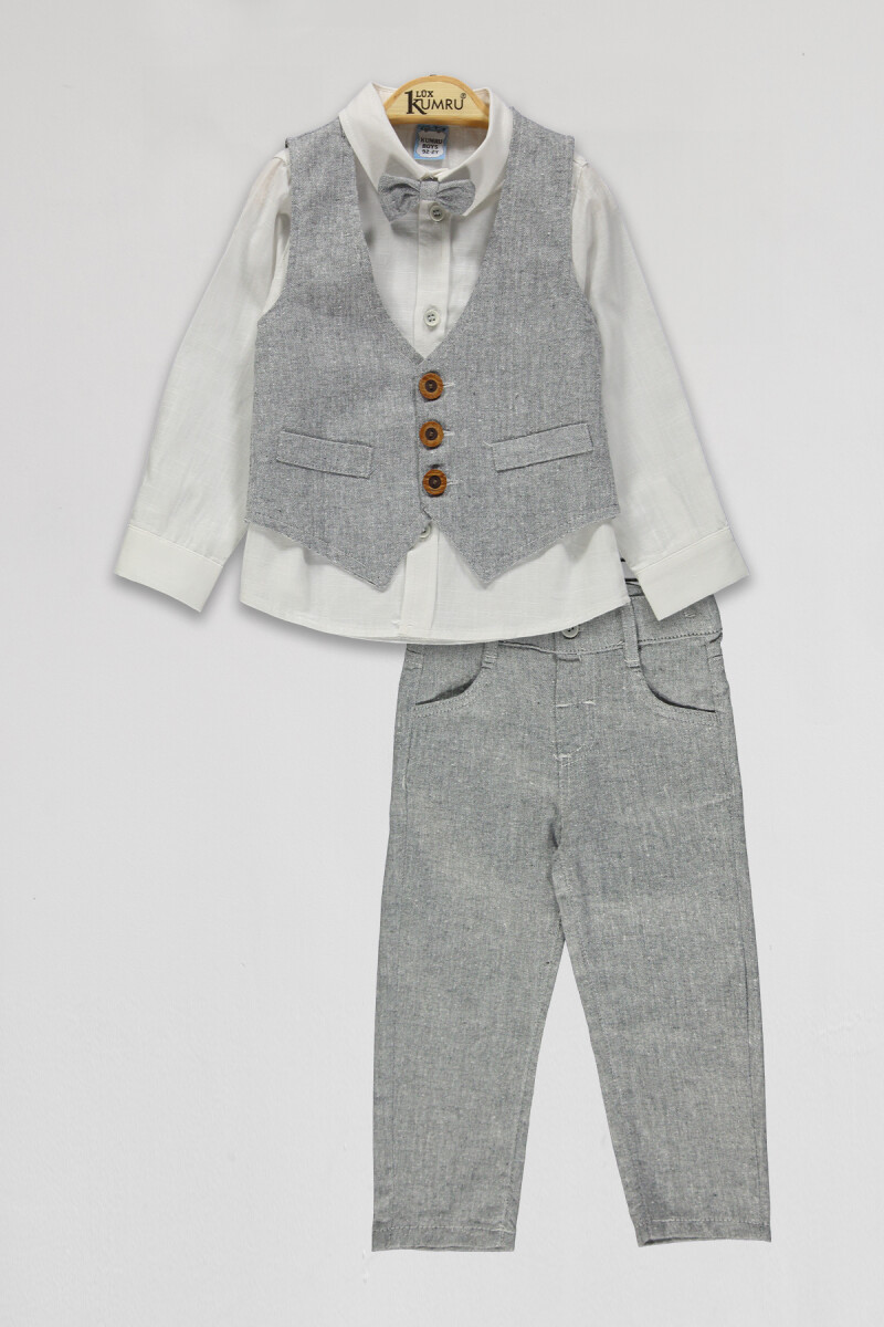 Wholesale Boys 3-Piece Vest Shirt and Pants Set 2-5Y Kumru Bebe 1075 ...