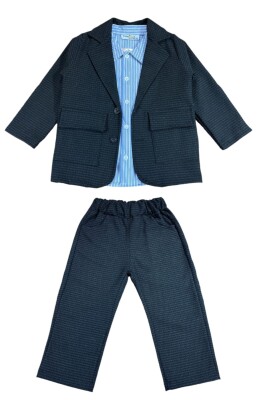 Wholesale Boys' 3pcs Shirt Jacket and Trousers Set 2-10Y KidsRoom 1031-8054 - KidsRoom