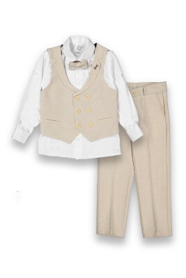 Wholesale Boys 4-Piece Suit Set with Vest 9-12Y Messy 1037-5721 - 1