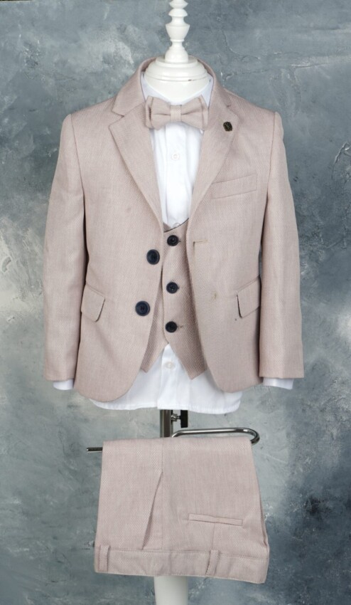 Wholesale Boys 5-Piece Jacket, Vest, Shirt,Pants and Bowtie Set 9-12Y Terry 1036-5772 - 3