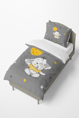 Wholesale Boys' Balloon and Elephant Patterned Duvet Cover Set 160*220cm Talia Home 2044-TLAN-122-1 - 3