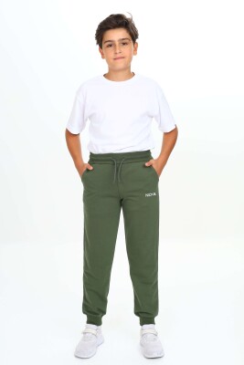 Wholesale Boys' Basic Sweatpants 11-14Y Nickel 2060-20022-3 Khaki