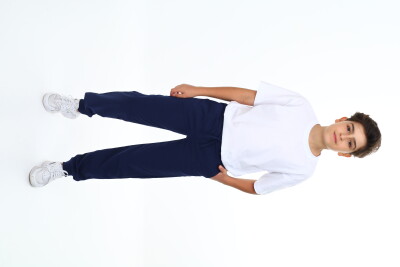 Wholesale Boys Basic Sweatpants 11-14Y Nickel 2060-20075-3 Navy 