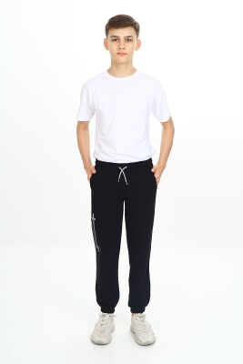 Wholesale Boys' Basic Sweatpants 11-14Y Nickel 2060-20096-3 Black