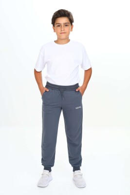 Wholesale Boys' Basic Sweatpants 7-10Y Nickel 2060-20022-2 Smoked Color