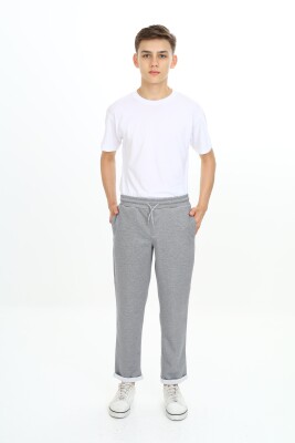 Wholesale Boys' Basic Sweatpants 7-10Y Nickel 2060-20100-2 - Nickel (1)