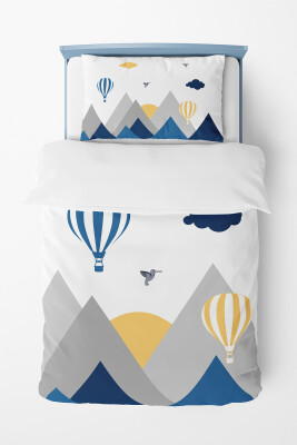 Wholesale Boys' Bird and Mountain Patterned Duvet Cover Set 160*220cm Talia Home 2044-TLAN-300-1 - 3