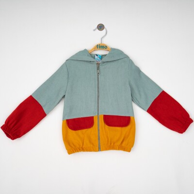 Wholesale Boys Cardigan 2-5Y Timo 1018-T4EDÜ012223582 Зелёный миндаль 