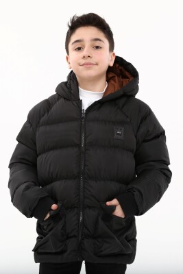 Wholesale Boys' Coat 6-14Y Benitto Kids 2007-51276 Black