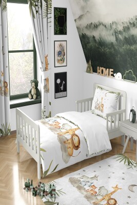 Wholesale Boys' Cute Animals Patterned Duvet Cover Set 160*220cm Talia Home 2044-TLAN-041-1 - 5