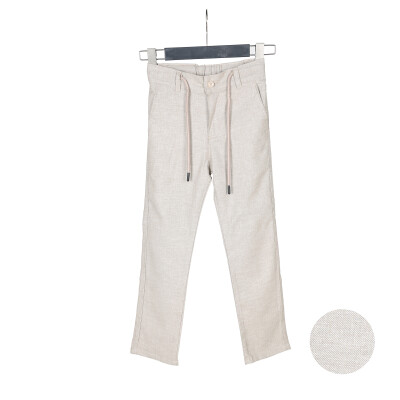 Wholesale Boys Linen Pants 6-15Y Flori 1067-22017-2 Beige