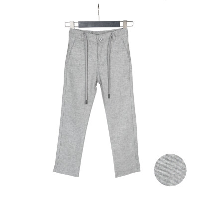 Wholesale Boys Linen Pants 6-15Y Flori 1067-22017-2 Light Grey