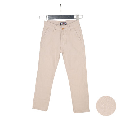 Wholesale Boys' Linen Pants 6-15Y Flori 1067-23032-2 Beige
