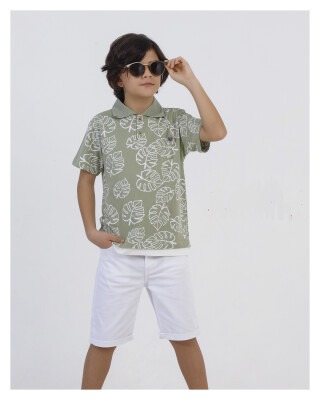 Wholesale Boys Patterned T-Shirt 10-13Y Tuffy 1099-8152 - 1