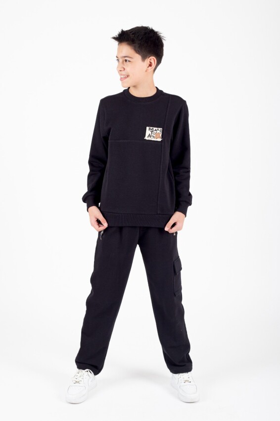 Wholesale Boys' Piece Tracksuit Set 14-15Y Pafim 2041-K24-9007 - 1