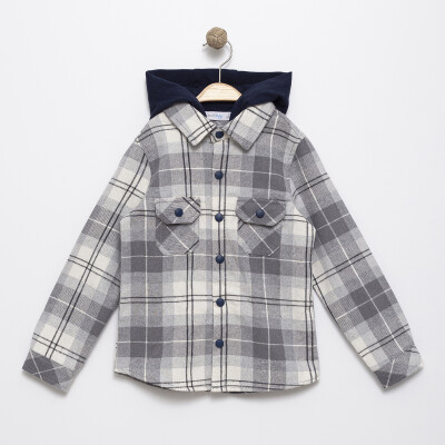 Wholesale Boy's Plaid Shirt 6-9Y Timo 1018-T5EDÜ044251123 - 2