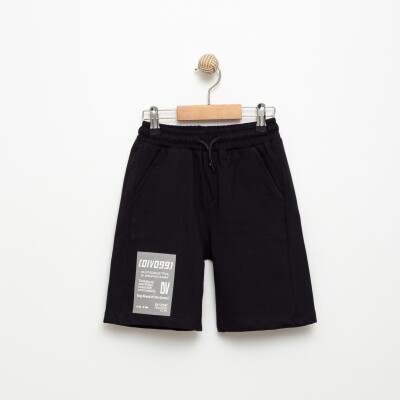 Wholesale Boys Printed Shorts 10-13Y Divonette 1023-6010-4 Black