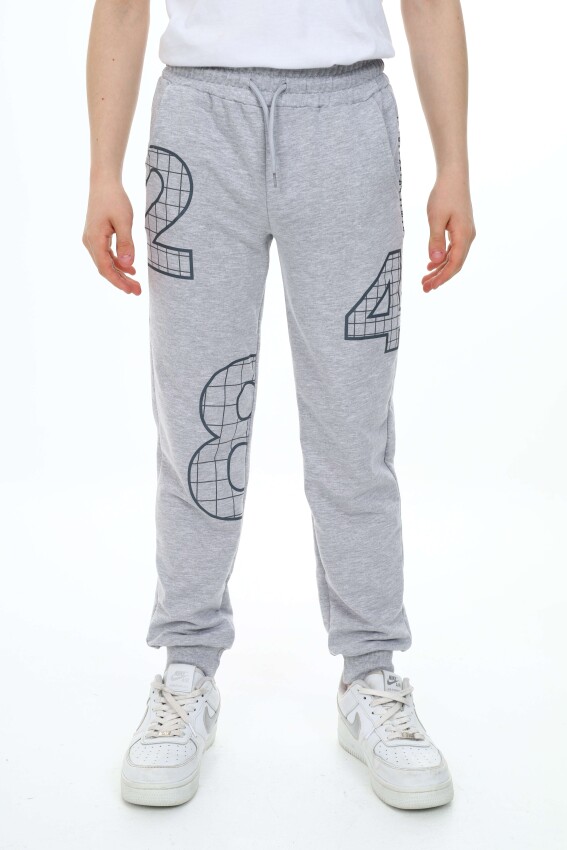 Wholesale Boys Printed Sweatpants 7-10Y Nickel 2060-20069-2 - 3