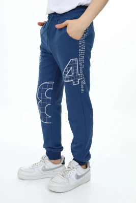 Wholesale Boys Printed Sweatpants 7-10Y Nickel 2060-20069-2 - 8